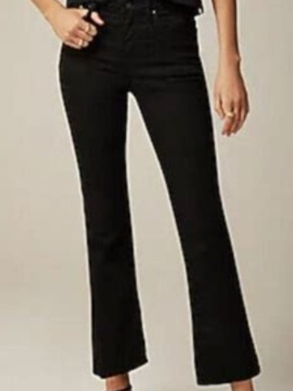 J. Crew Mid Rise Kick Out Jeans In Black 2003